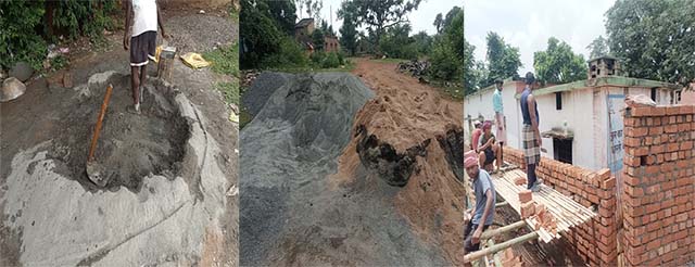 डांगापाड़ा उच्च विद्यालय की चाहरवारी निर्माण कार्य मे भारी अनियमितता