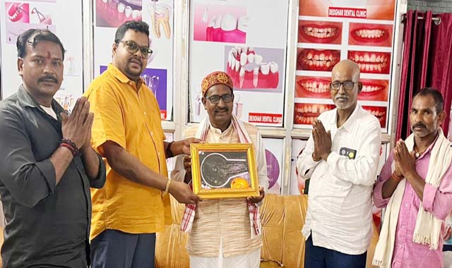 नरेंद्र मोदी विकास मिशन के राष्ट्रीय अध्यक्ष का देवघर में हुआ भव्य स्वागत