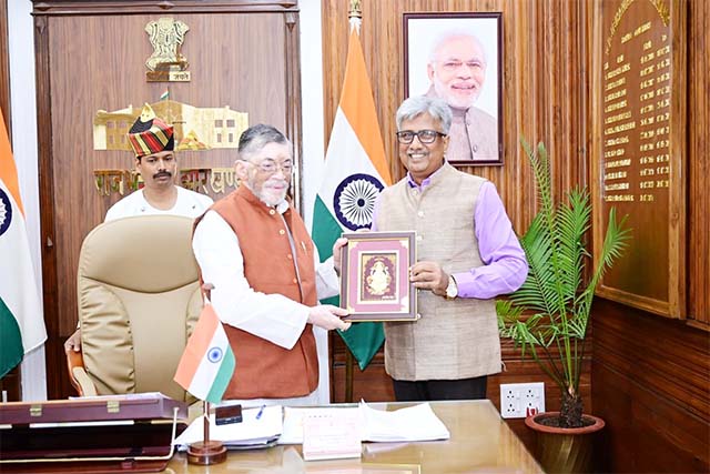*राज्यपाल से मिले एसकेएमयू के कुलपति, दी दीक्षांत समारोह की तैयारी*