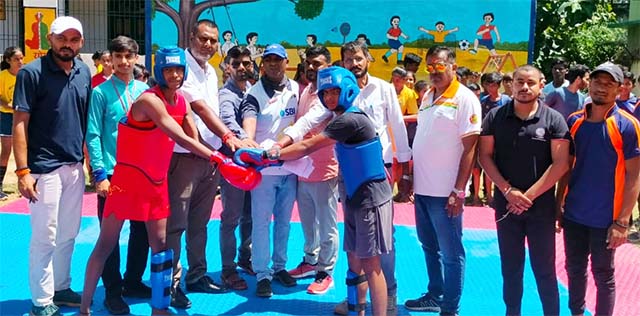 आर मित्रा स्कूल में वुशू और कुश्ती के जिला स्तरीय चयन ट्रायल का किया गया आयोजन