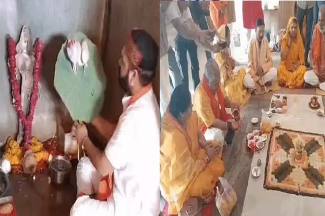 मप्र की धार भोजशाला में पूजा-पाठ शुरू, गोमूत्र से शुद्धिकरण, गर्भगृह में मां वाग्देवी की महाआरती कर श्रद्धालुओं ने किए दर्शन
