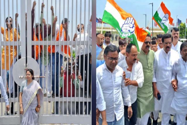 झारखंड राज्यसभा चुनाव : परिमल नाथवानी के नामांकन पर बवाल, विधानसभा के बाहर कांग्रेस-भाजपा का प्रदर्शन