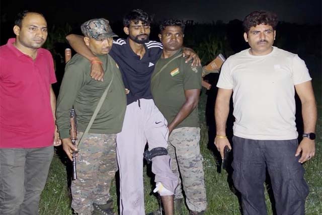 पुलिस- अपराधी के बीच मुठभेड़, प्रिंस खान गैंग के सहयोगी के पैर में लगी गोली