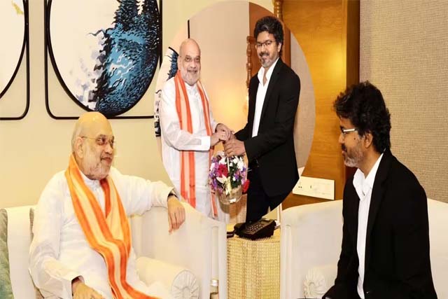 चेन्नई में अमित शाह ने तमिलनाडु के मुख्यमंत्री विजय से की मुलाकात, अंतरराज्यीय मुद्दों और क्षेत्रीय सहयोग पर जोर