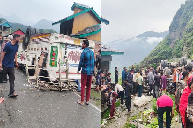 हिमाचल के चंबा में निजी बस खाई में गिरी, 7 की मौत, 11 घायल
