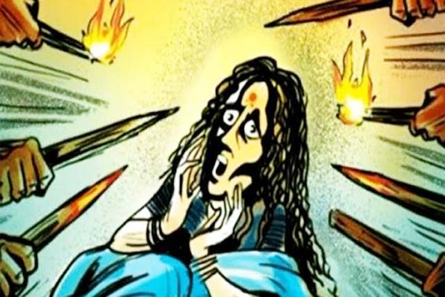 डायन का आरोप लगाकर महिला की गला दबाकर हत्या की कोशिश
