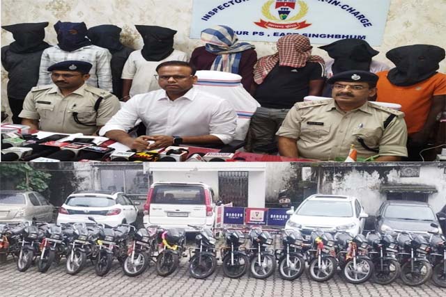 अंतरराज्यीय वाहन चोर गिरोह के आठ सदस्य गिरफ्तार, चोरी की 21 बाइक-स्कूटी बरामद