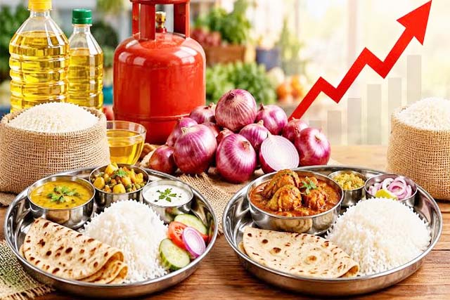शाकाहारी थाली 4 फीसदी और मांसाहारी 3 फीसदी से ज्यादा महंगी हुई