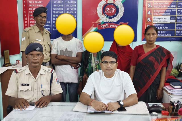 RPF ने तीनपहाड़ व बरहरवा स्टेशन 5 नाबालिक को पकड़ा, किया मंथन संस्था के हवाले