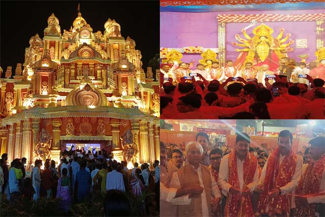 दुर्गा पूजा पंडाल का हुआ उद्घाटन