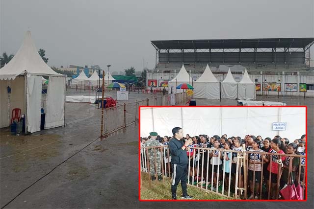 चक्रवाती तूफान के कारण पतरातू की महिला अभ्यर्थियों की होमगार्ड दौड़ परीक्षा स्थगित